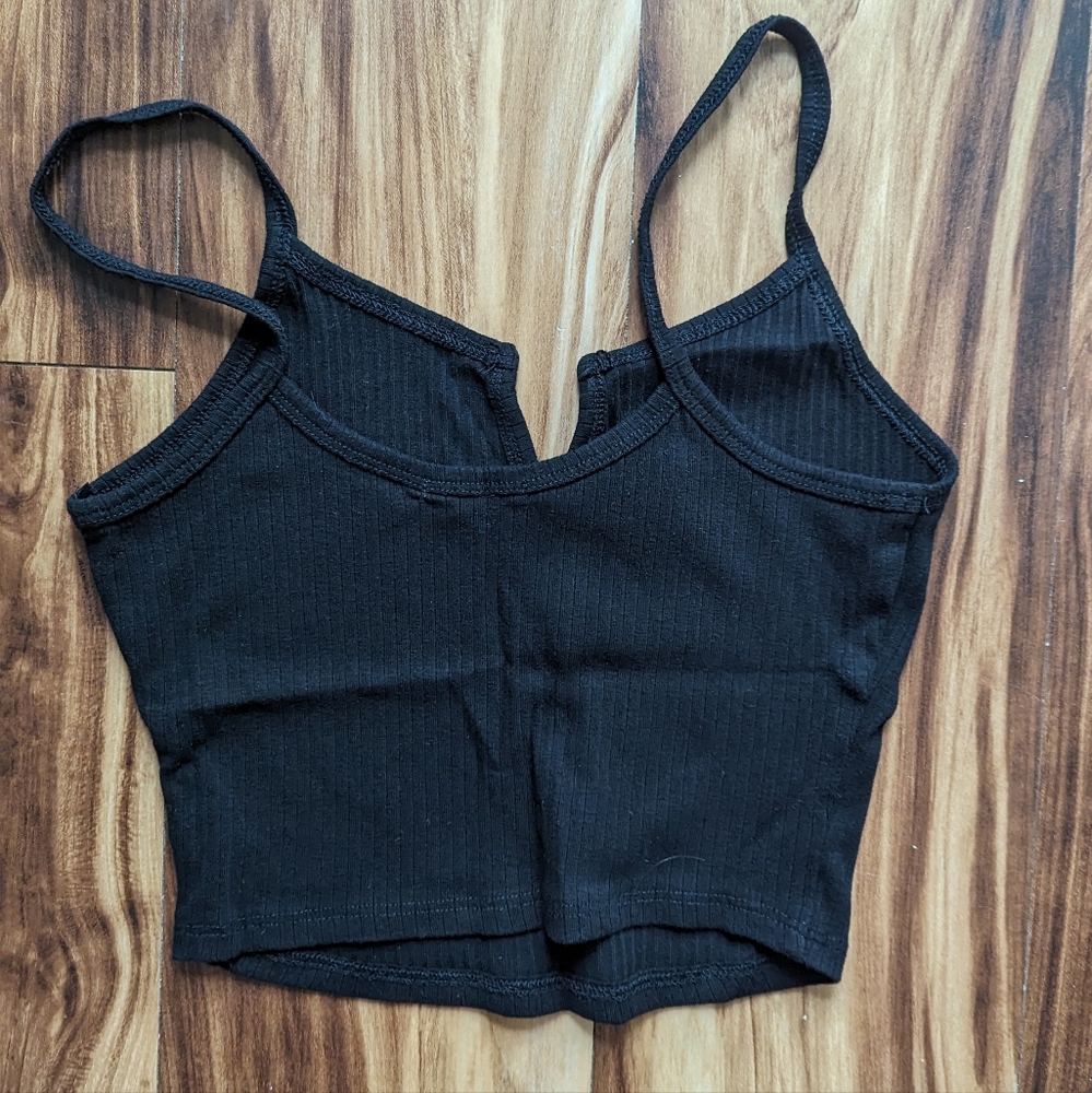 Black Crop Top - Picture 2 of 4